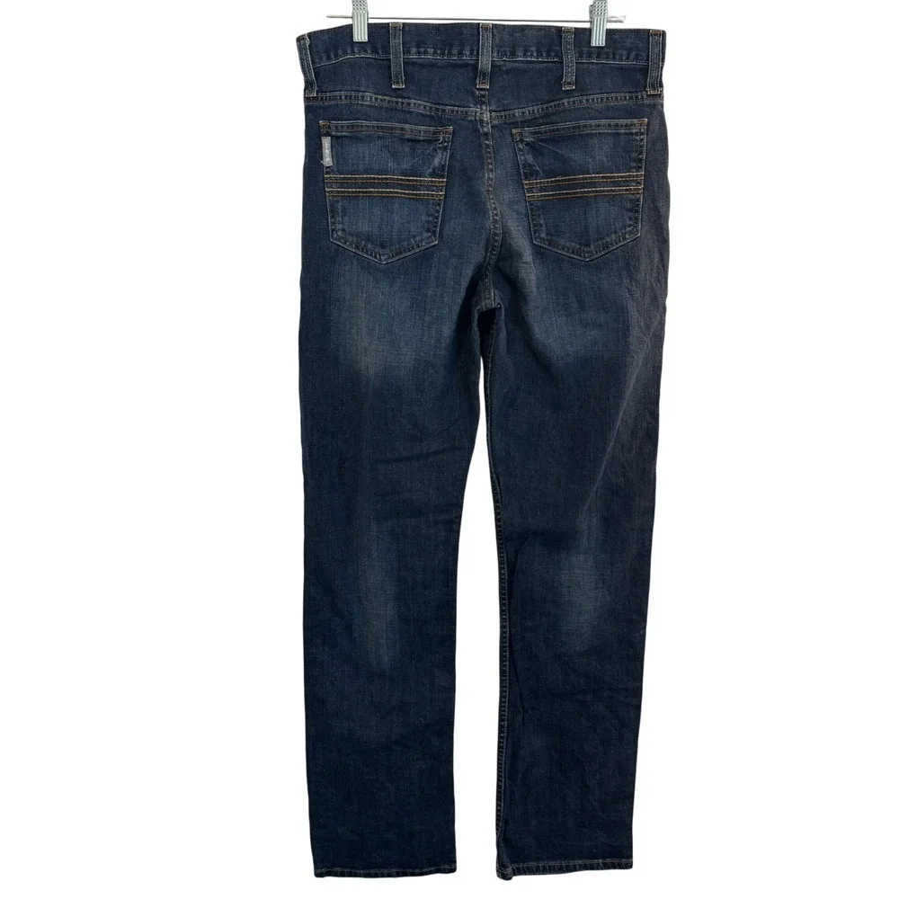 Cinch Up Straight Leg Blue Jeans Mens 33x34 Stretch Denim Long Tall Western